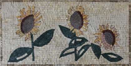 FL958 Handmade Sunflowers Art Home Decor  Mosaic
